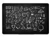 Qboard černá bezrámová magnetická tabule na křídy   87 x 57 cm